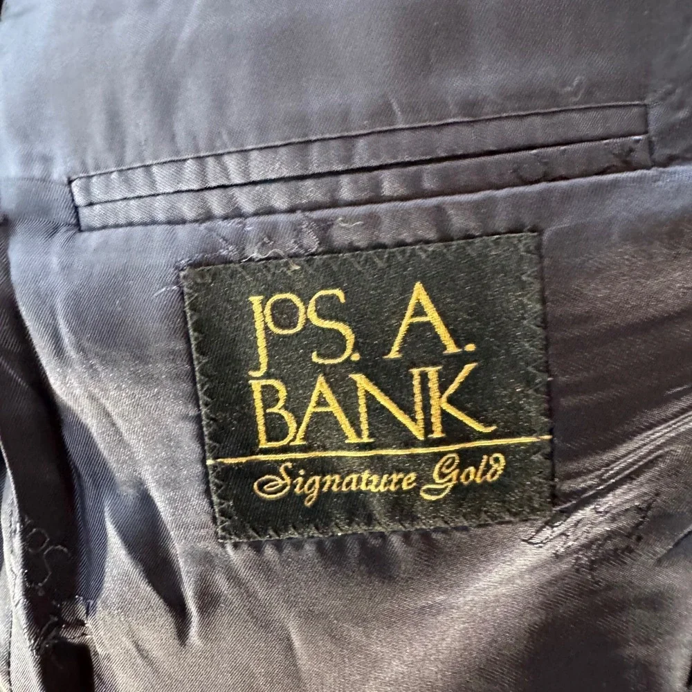 Jos. A. Bank Signature Gold Wool Blazer Two Button Gray Mens Size 40R‎